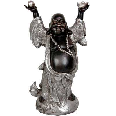 Sitting Hotei Happy Buddha Figurine