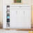 Ashen Murphy Bed with Shelves, Wardrobe & LED Light-115825685-121422759
