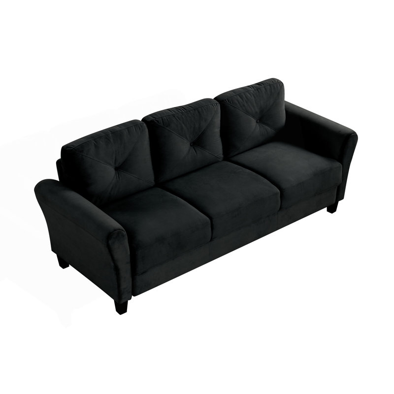 Canapé confortable, canapé modulaire, canapé moderne, Noir, H 33,04 po x l 77,03 po x P 30,97 po 