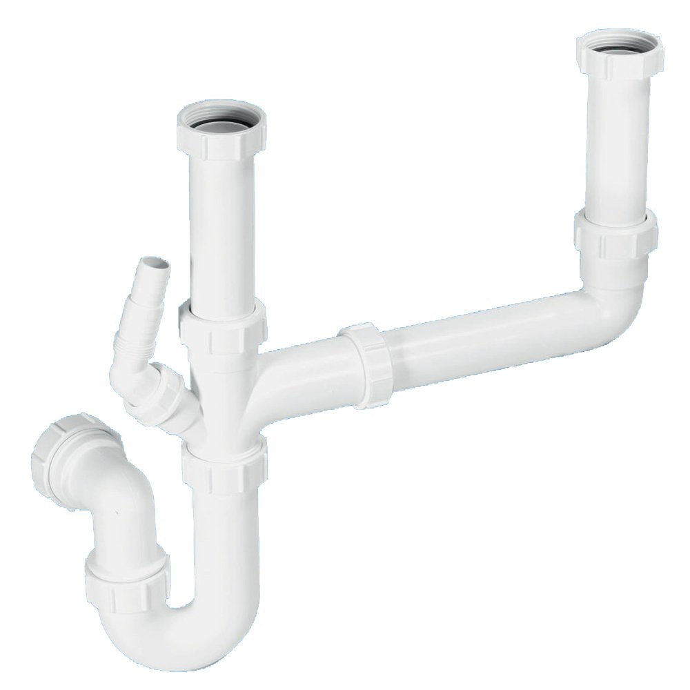 1.5 & 2.0 Bowl Kitchen Sink Plumbing Kit With Appliance Connection ED65083EAA924941BF12C5AE3C5974AC