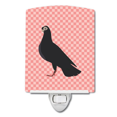 Budapest Highflyer Pigeon Check Ceramic Night Light