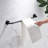 Bathroom Hardware Set Black 4-Pieces Bathroom Towel Rack 24 Inches Adjustable Bathroom Accessories Set-122644054