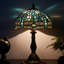 Lampe de table Ballico Tiffany en verre coloré bleu mer 12 x 12 x 18 pouces