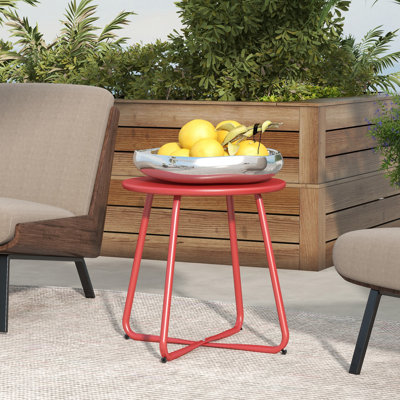 Anqunette Round Metal Outdoor , 18'' in. W 18'' in. D