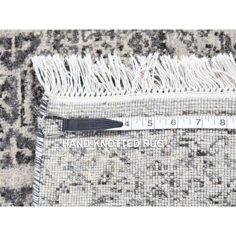Tapis gris en laine nouée à la main 2 pi 1 po x 2 pi 1 po D224512 Valley8E4058B618CFC7174B17CA