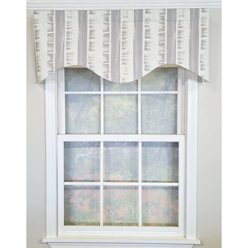 Jaspeado Cornice Valance, Gris