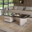 Rectangular tempered glass coffee table