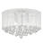Abby 4-Light 16" Flush Mount with White Thread and Crystal