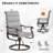 2-Piece Outdoor Swivel Patio Dining Chairs, 360° Rotation Metal Frame Patio Chairs with Thickened Teslin Fabric, Armrest Outdoor Dining Chairs for Deck, Backyard-573301131