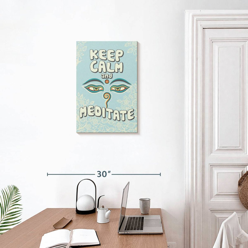 Tergel Keep Calm Meditate, 24" H x 16" W