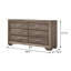 Ensemble de chambre à coucher 5 pièces Bryenna en taupe délavé-1491789816