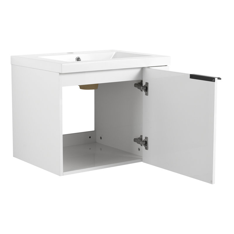 Ensemble de meuble-lavabo pour salle de bain 24 po pour grand espace, ensemble d'armoires de salle de bain moderne, ensemble d'armoires de salle de bain blanc (composable)