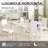 4 - Person Faux Marble Top Four Leg Dining Set-434905221-415357296