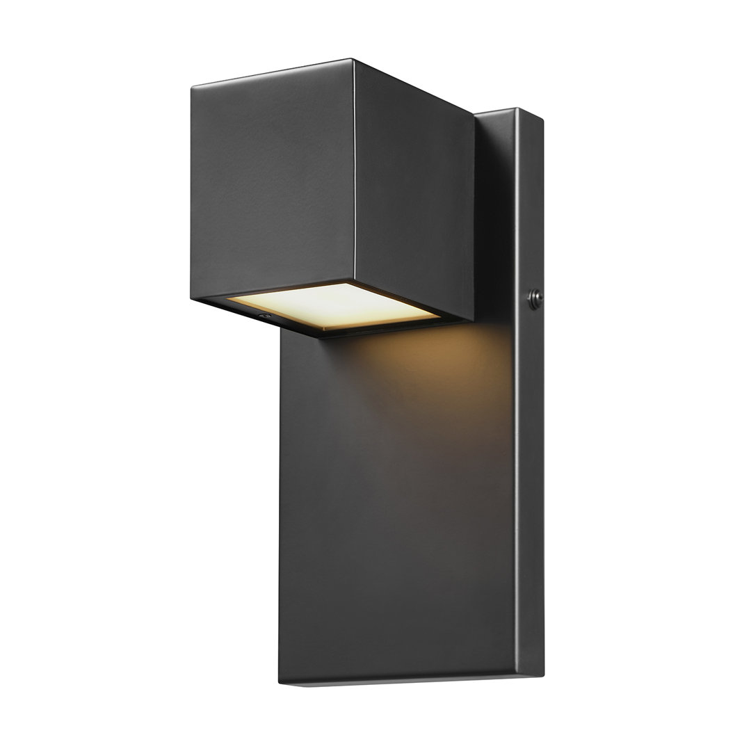 17-Watt LED Integrated Outdoor Wall Sconce, Matte Black, 650 Lumens, 2700 Kelvin, 90 CRI, Dimmable Wrought Studio™
