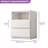 Crafton 26.2" H Modern White Drawers Cabinet Sideboard Freestanding Storage Cabinet Two-piece Set, Floor Cabinet Nightstands With 2 Drawers For Living Room, Bed Room-204769503