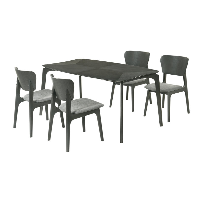 Ensemble de table de salle à manger 5 pièces Jennelle, gris, gris