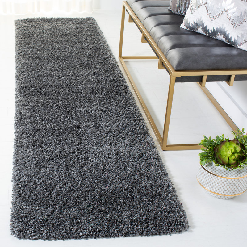 Delane Dark Gray Area Rug, Runner 2'3" x 15'