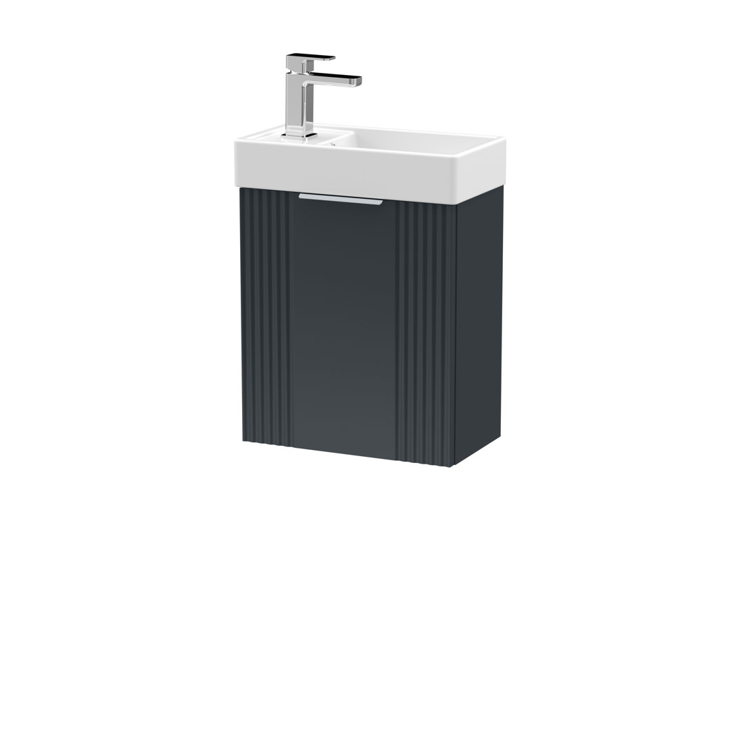 Deco Compact 400mm Single Bathroom Vanity with Drop In Vitreous China Basin