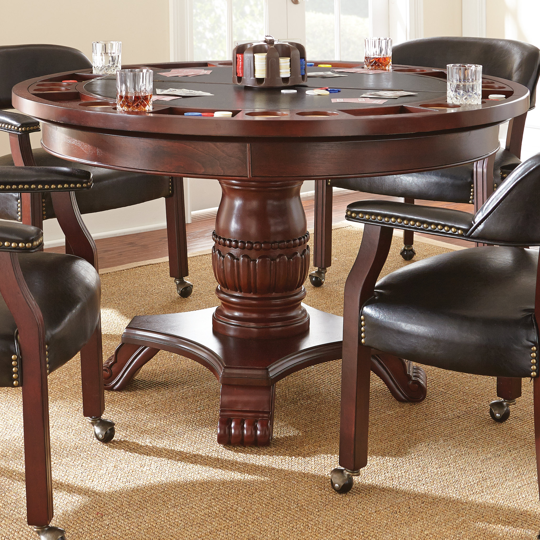 Kitchen Game Table Stools 5-Piece Dining Table Set For 4, 36