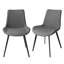 Chaise rembourrée en similicuir Josman avec pieds en acier -23872857-52703546