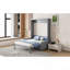 Lit escamotable mural Murphy avec coussin, gris