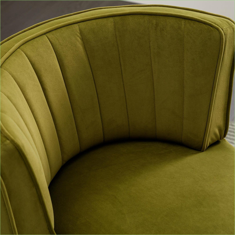 Fauteuil d'appoint pivotant à 360 degrés pour adultes, fauteuil rond rembourré en velours moelleux pour le salon, la chambre à coucher, le bureau