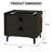 2-Drawer Modern Smart Nightstand with Wireless Charging, LED Light & Tempered Glass Tabletop, Bedside Table with USB & Type-C Ports