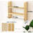 Handmade Woven Rattan Display Shelf 2-Tier Natural Rattan Bookshelf Wall Mounted