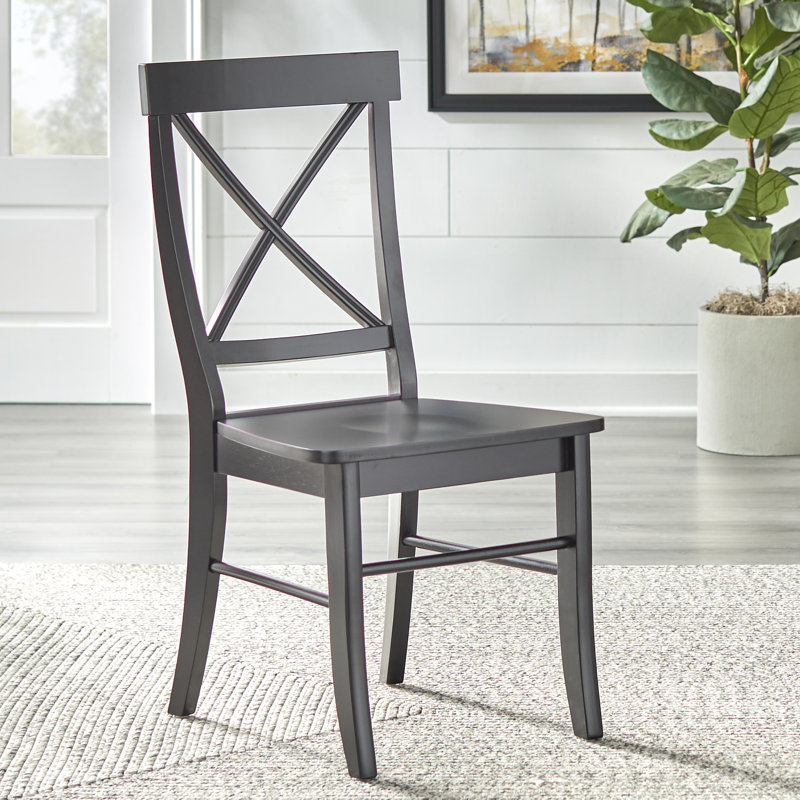 Chaise d'appoint en bois massif Winegar