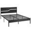 Base de lit grand Kempst avec tête et pied de lit en bois, lit plateforme noir industriel avec rangement sous le lit, sommier à lattes robustes, aucun sommier requis, silencieux, assemblage facile-1772154912-1878432381