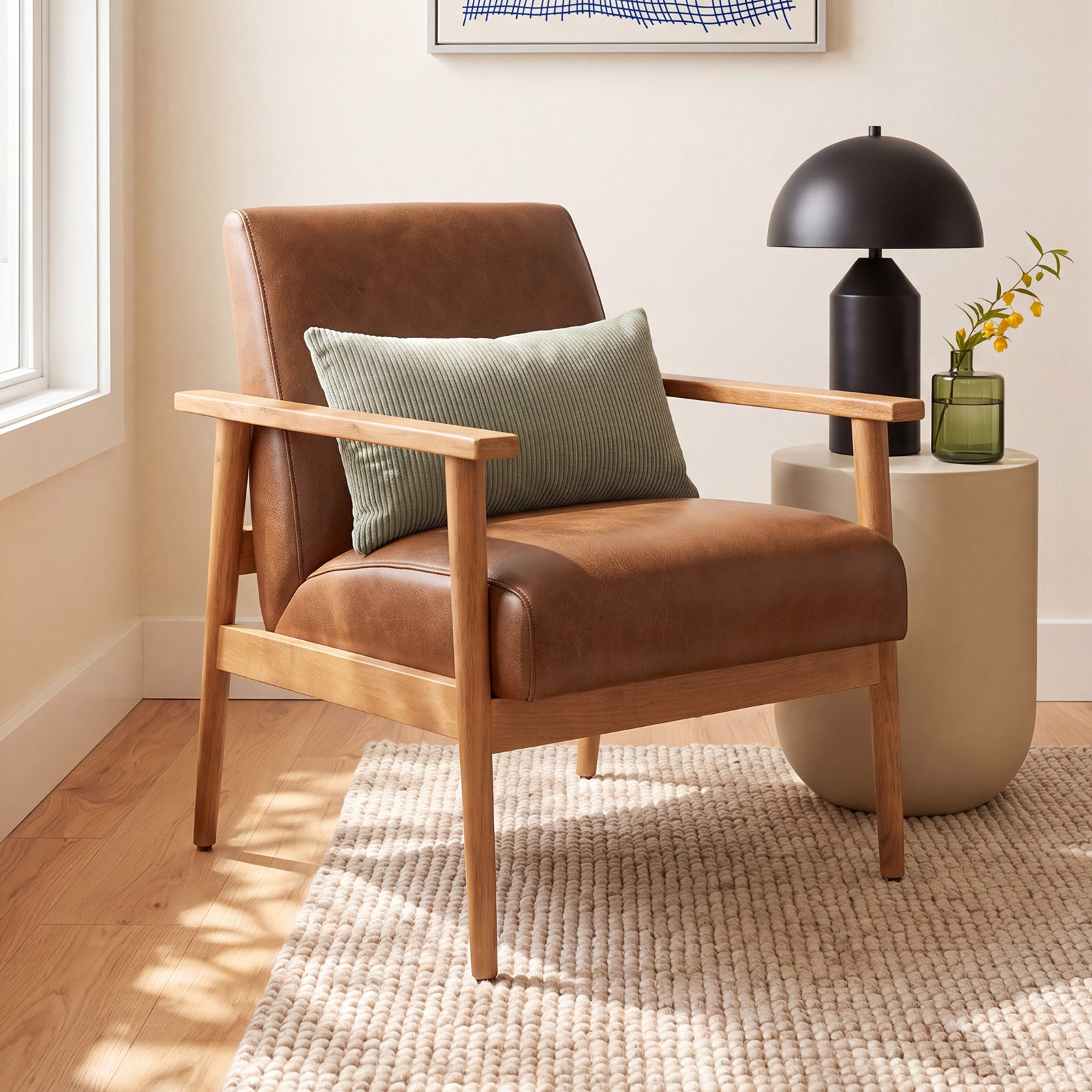 Paloma Genuine Leather Armchair