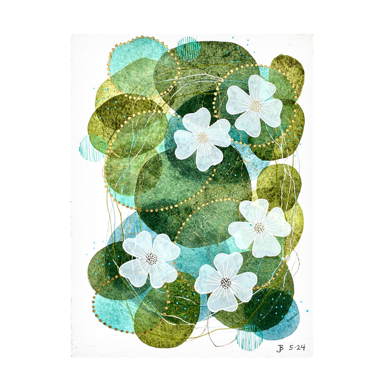 Art sur toile, "Jocelyn Benford Lily Love", H 19 po x l 14 po