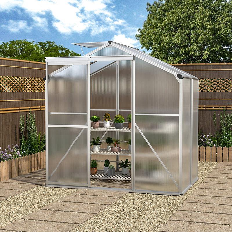 Reinbeck 6.23 Ft W x 4.29 Ft D Lean-To Greenhouse