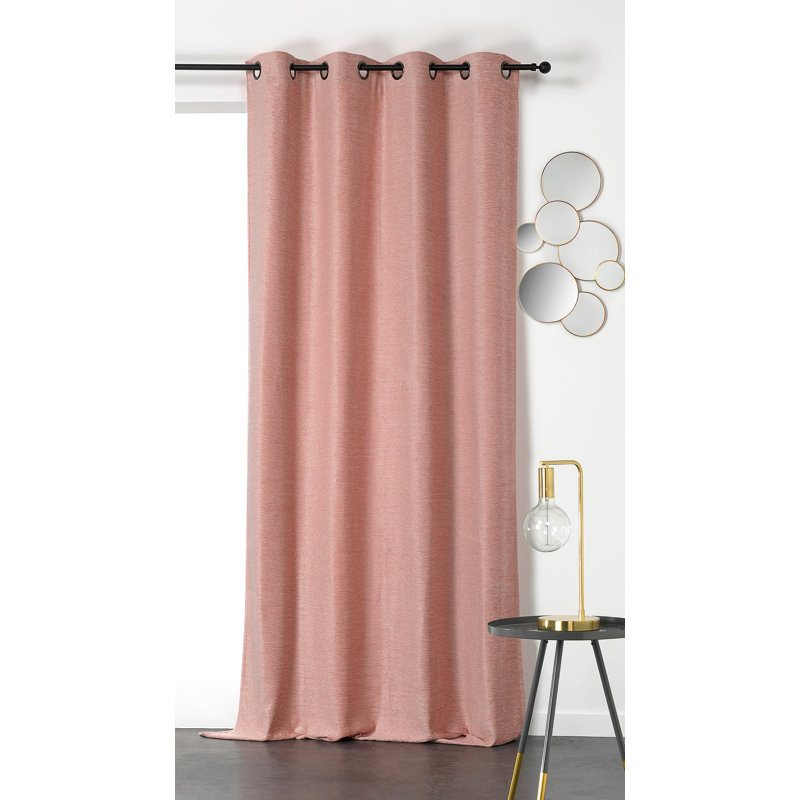 Gianvittorio Room Darkening Curtain Single Panel, Light Pink
