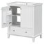 De meuble-lavabo de 1 po | Armoire multifonctionnelle avec portes et tiroirs | Structure solide et panneau de fibres à densité moyenne | Finition blanche | Lavabo inclus
