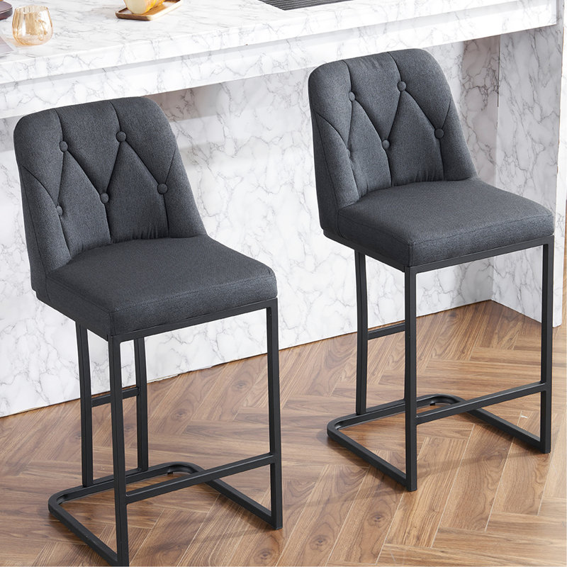 Tabouret de bar 2 pièces Modern, Gris