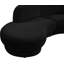 Velours noir Isnesh 3 pièces Canapé modulaire (3 boîtes)