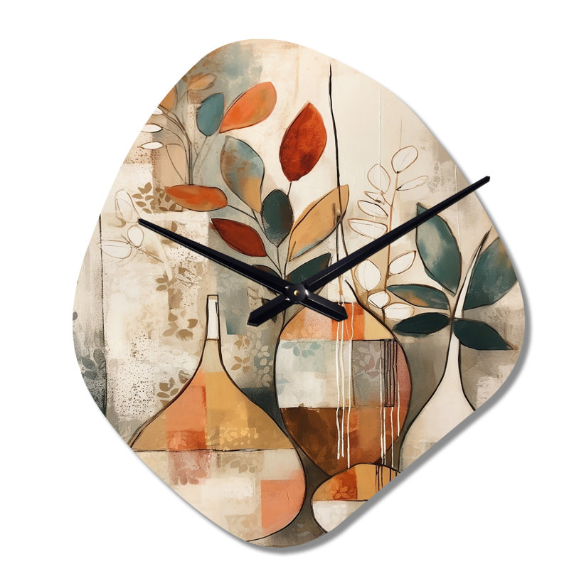 Horloge murale verte et beige, Grand
