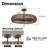 35" Rattan Caged Ceiling Fan with Dimmable LED Lights and Remote Control