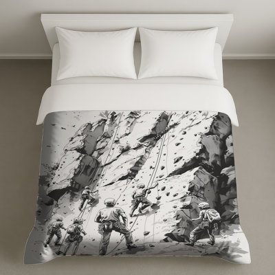 Rock Climbing Bedding Adventure Duvet Cover Industrial