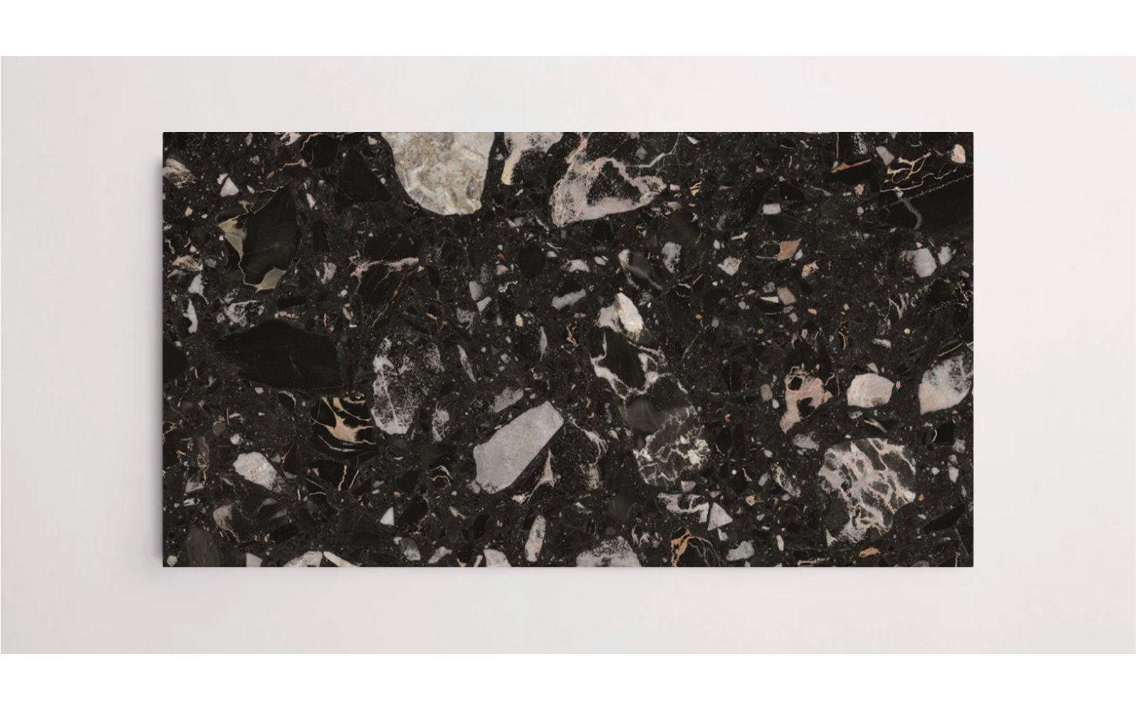 Agglo 24" x 24" Honed Tile, Nero Portoro