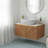 Bathroom vanity and sink, rectangular marble-patterned ceramic basin
