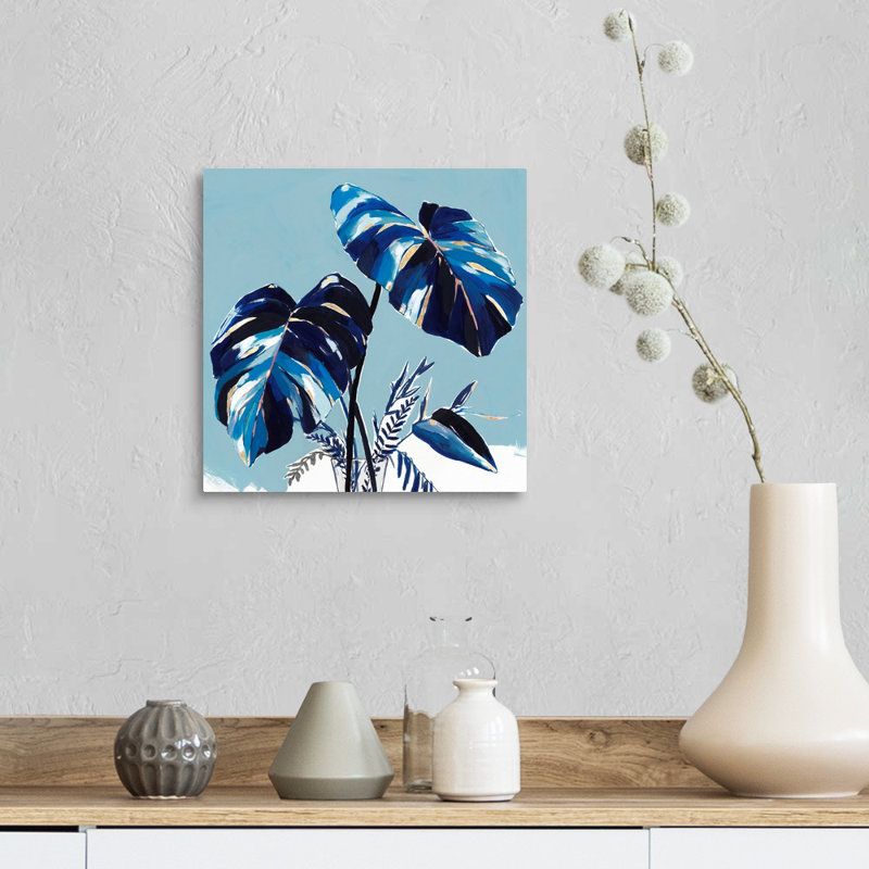 « Villa Palms II » par Isabelle Z, reproduction d’art sur toile, H 12 po x l 12 po x P 1,25 po, Toile tendue
