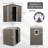 6Ft X 5Ft Outdoor Metal Storage Shed Gray With Window-123951084-123951086