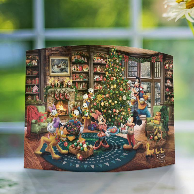 Impression sur acrylique incurvée Disney (Mickey et Minnie parage de l'arbre)