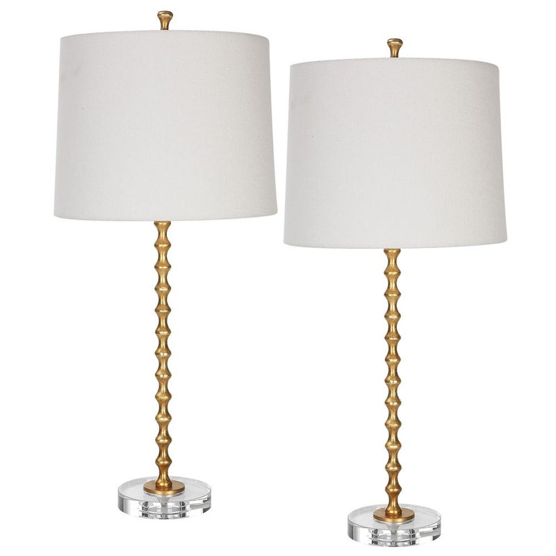  Ensemble de 2 lampes de table de table en cristal