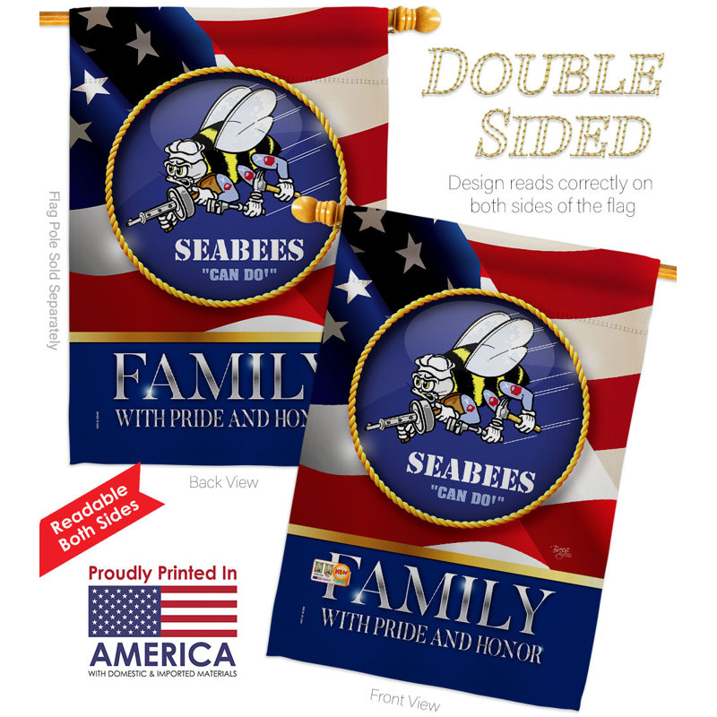 Double Sided 40'' H x 28'' W Polyester House Flag