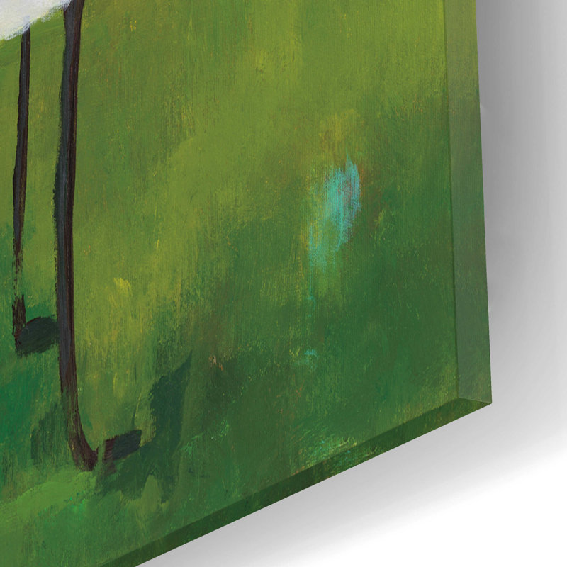 «Sheep In The Meadow» par Phyllis Adams, H 12 po x l 16 po x P 0,13 po
