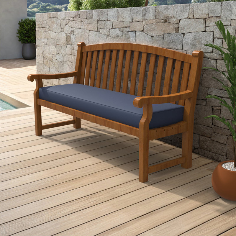 Sunbrella Bench Seat Cushion, Canvas Navy