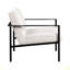 Fauteuil d'appoint en métal blanc Millie